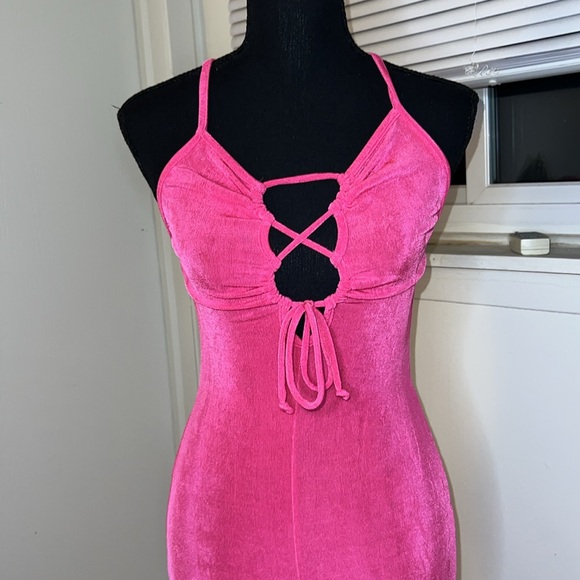 Pink Racerback Jumpsuit - Picture 2 of 3